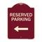 Signmission Designer Series-Reserved Parking Left Burgungy Heavy-Gauge Aluminum, 24" x 18", BU-1824-9768 A-DES-BU-1824-9768 - alternate 1